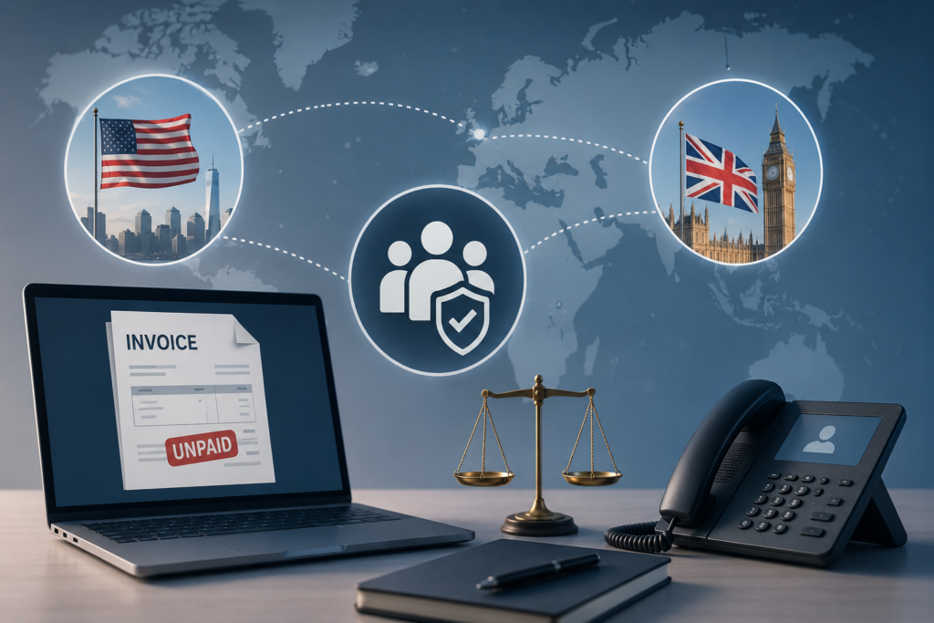 hire a debt collection agency for your unpaid invoices