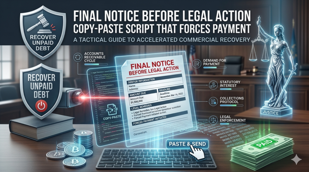 Final Notice Before Legal Action : Copy-Paste Script That Forces Payment