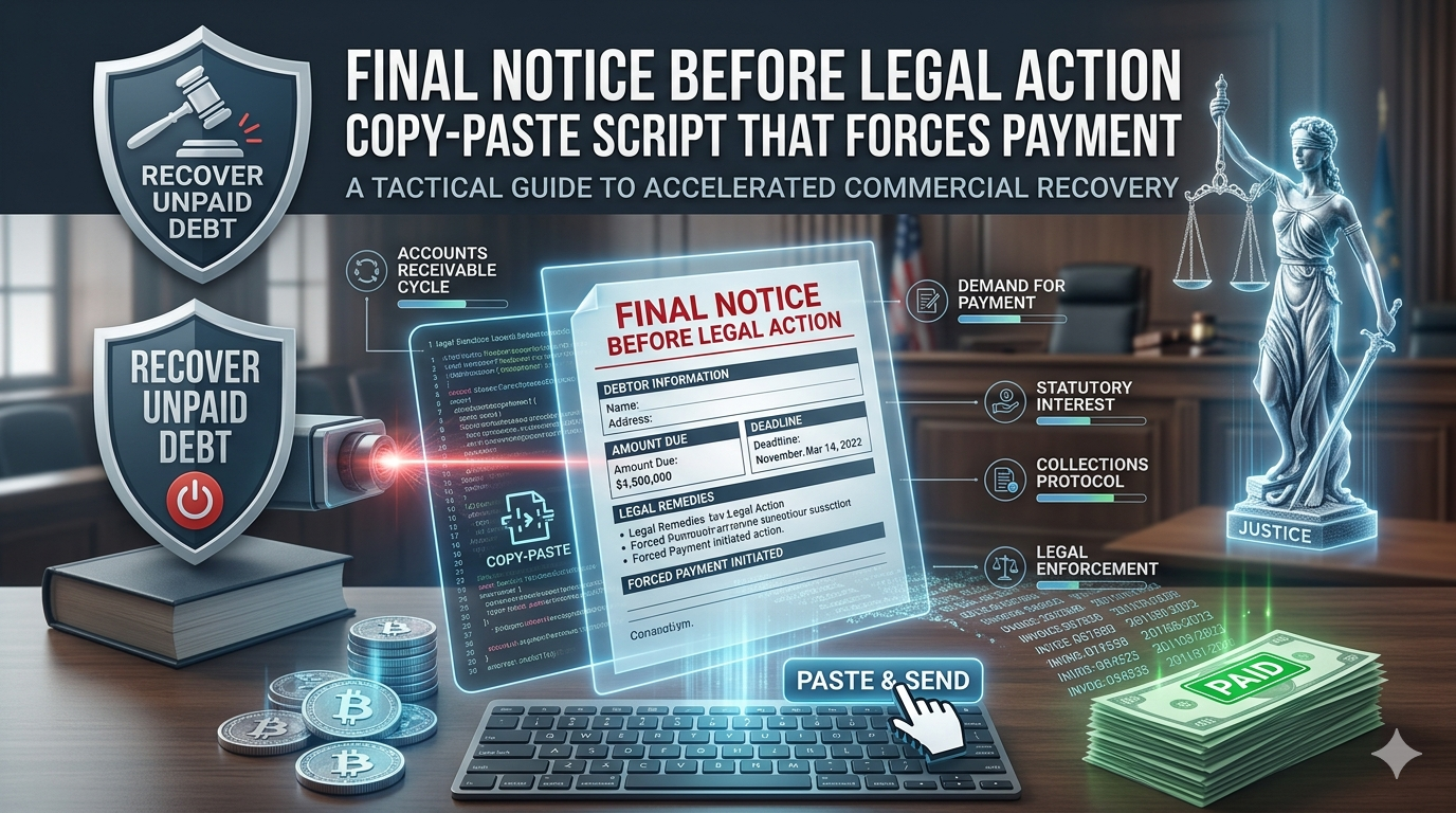 Final Notice Before Legal Action : Copy-Paste Script That Forces Payment