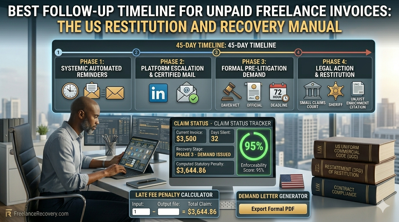 Best Follow-Up Timeline for Unpaid Freelance Invoices: The US Restitution and Recovery Manual