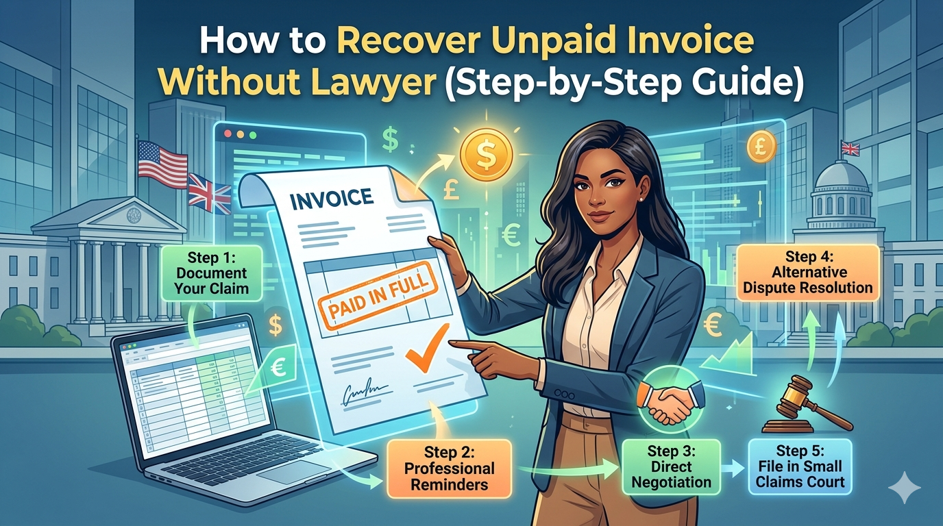 How to Recover Unpaid Invoice Without Lawyer (Step-by-Step Guide)