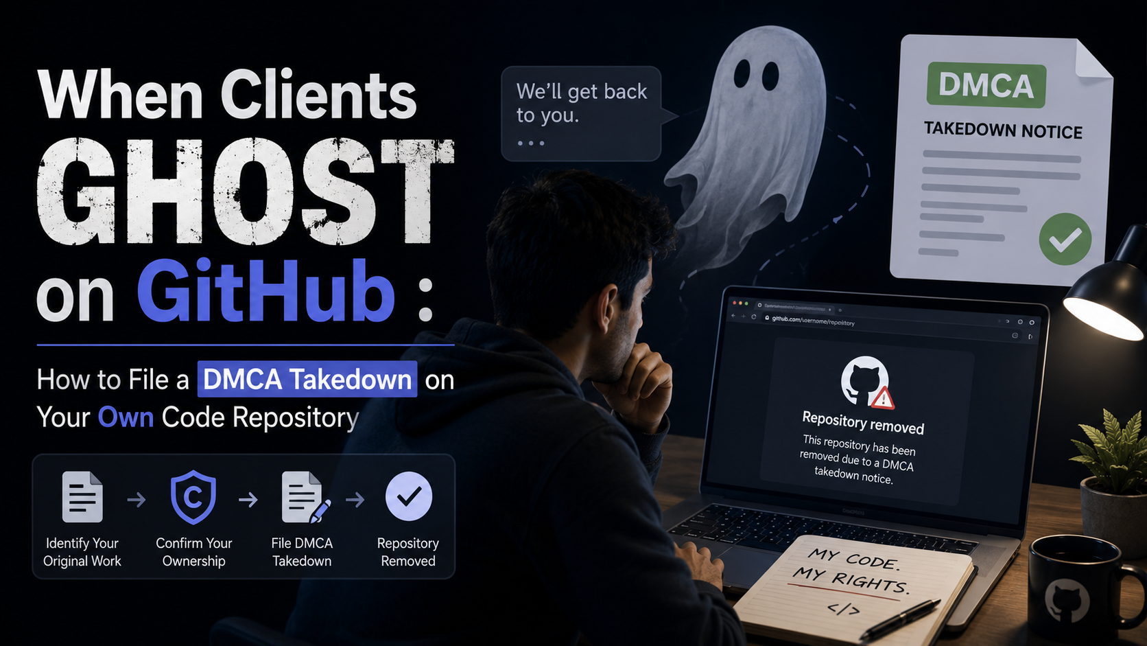 When Clients Ghost on GitHub : How to File a DMCA Takedown on Your Own Code Repository