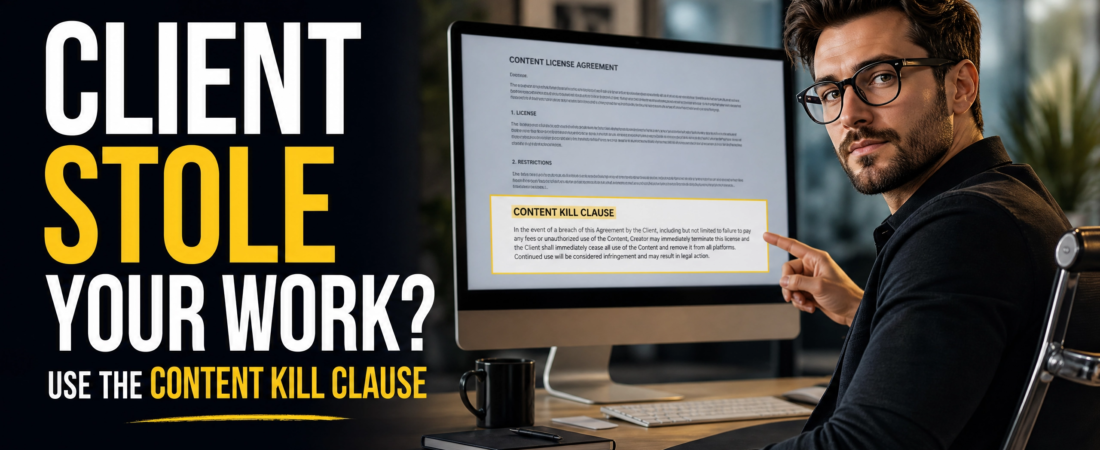 Client Used Your Work Without Paying? Use This “Content Kill Clause” to Shut It Down (Legal Strategy That Works)