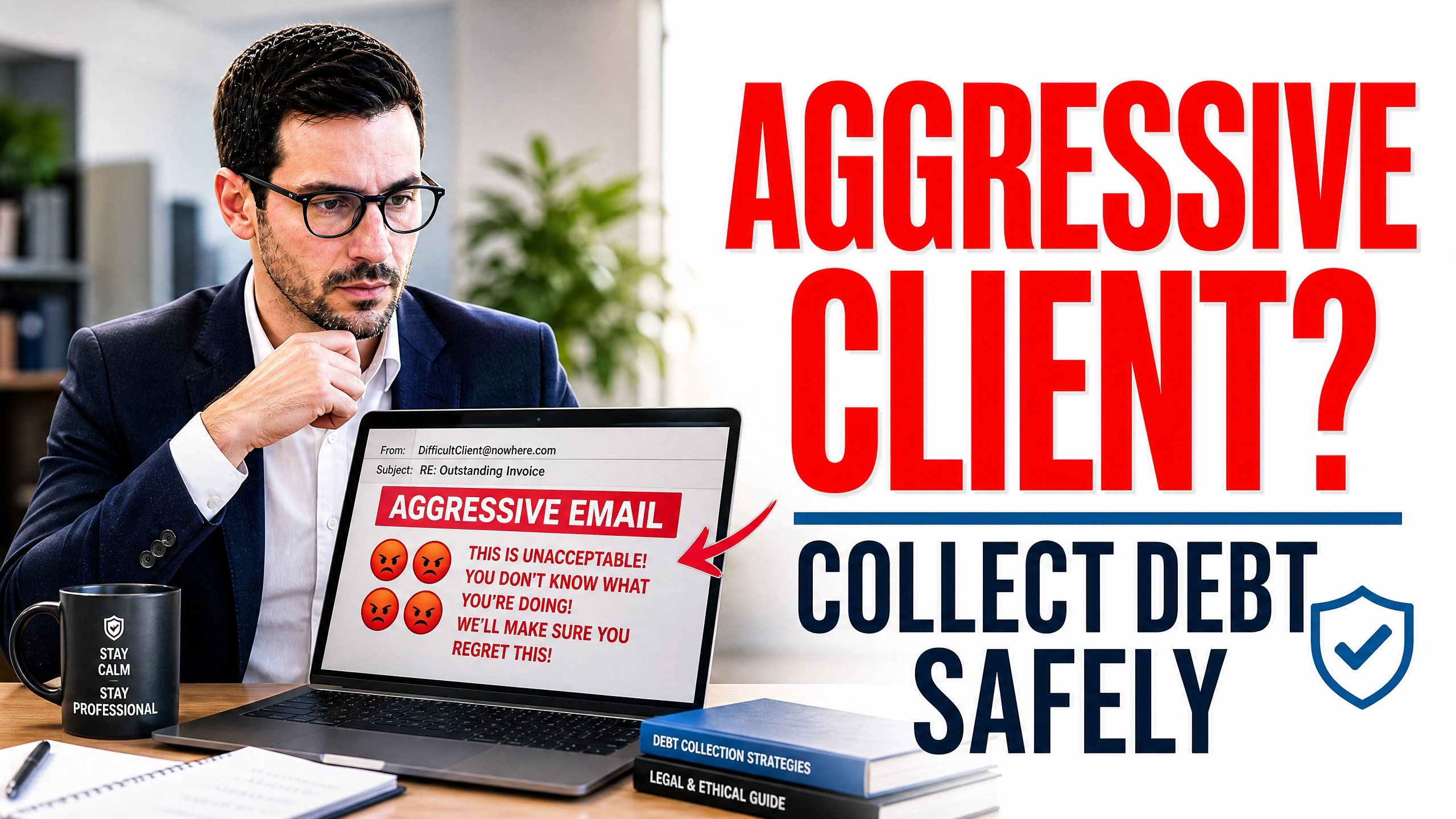 How to Safely Collect Debt from a Client Who is Intimidating or Aggressive over Email