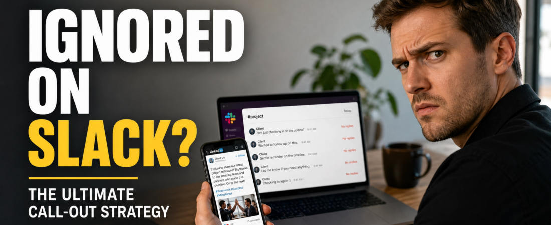 Client Ignores Your Slack Messages but Posts on LinkedIn? A Professional Strategy to Get a Response Without Legal Risk