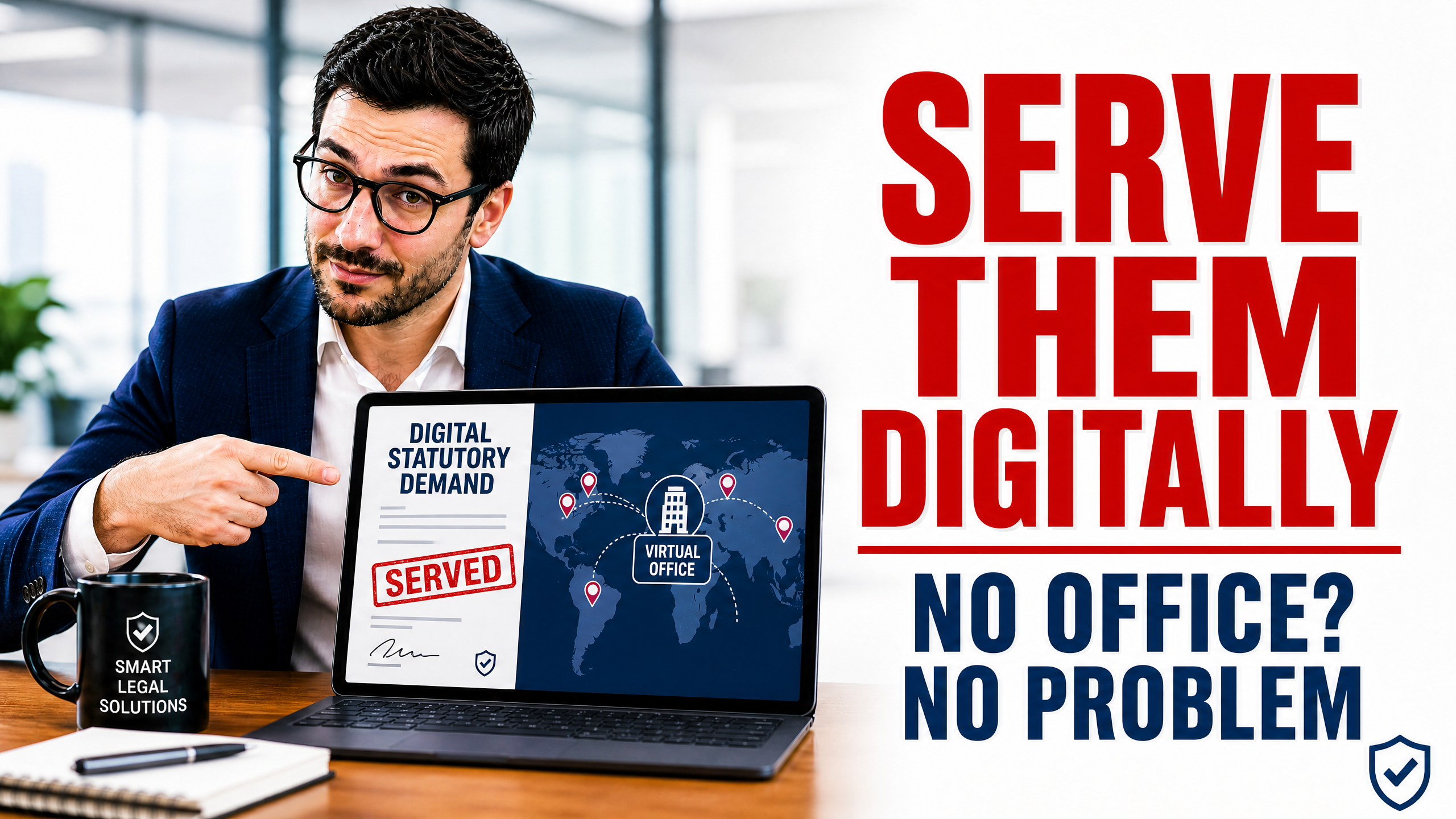 How to Serve a Digital Statutory Demand to an International Client With No Physical Office