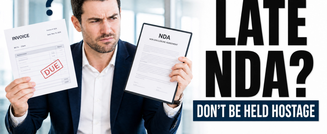How to Handle a Client Who Retrospectively Demands an Uncontracted NDA Before Clearing an Invoice