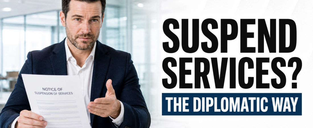 How to Use the Notice of Suspension of Services Without Ruining the Client Relationship Permanently