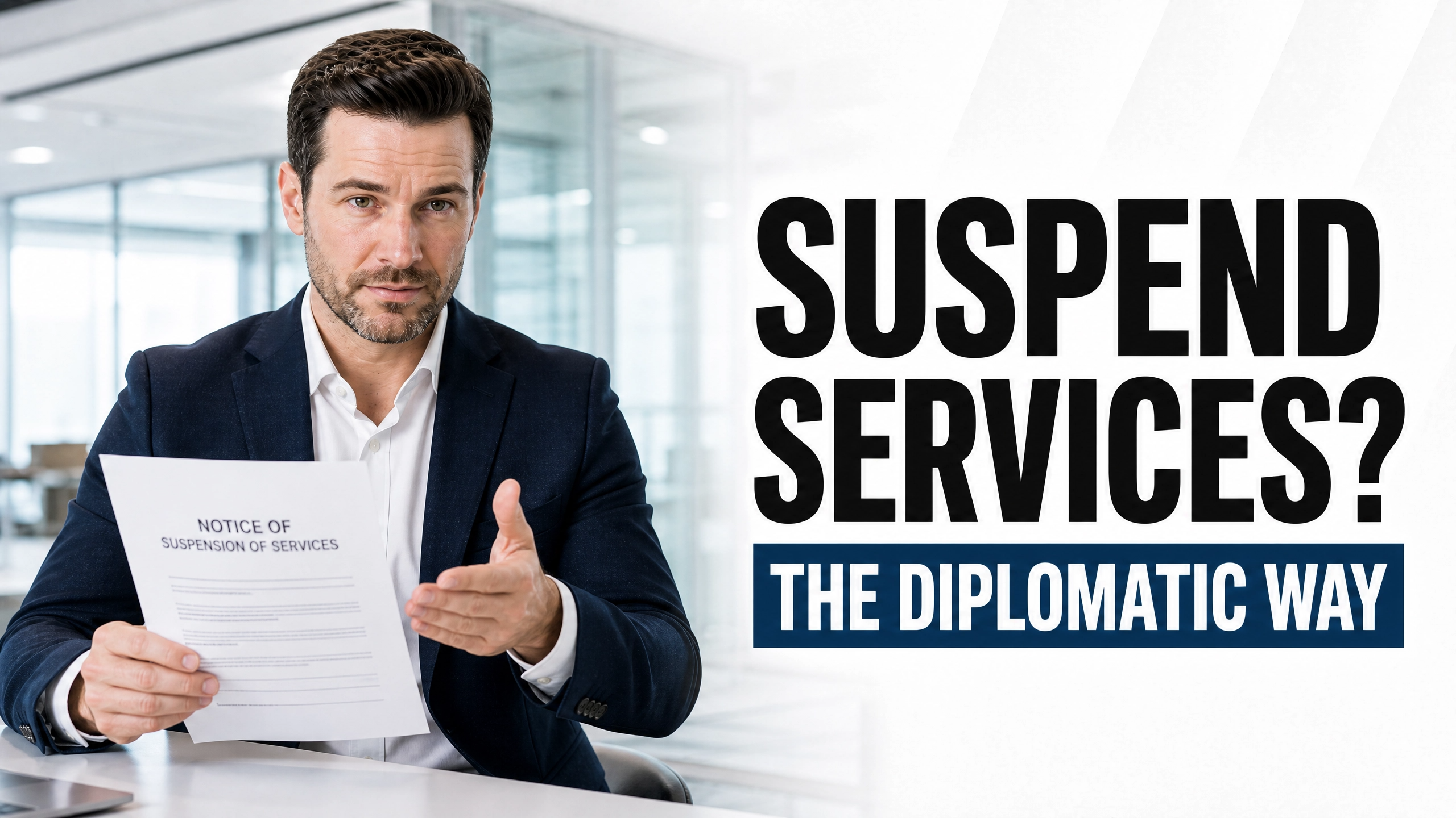How to Use the Notice of Suspension of Services Without Ruining the Client Relationship Permanently
