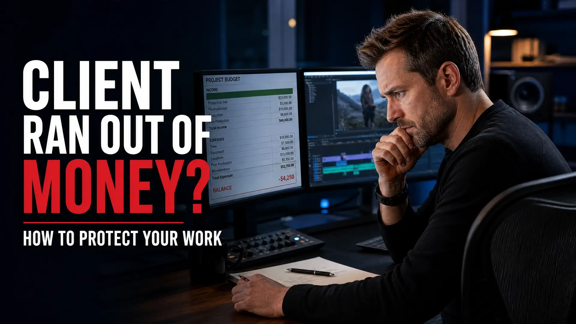 What to Do When a Video Production Client Runs Out of Money Before Post-Production Ends