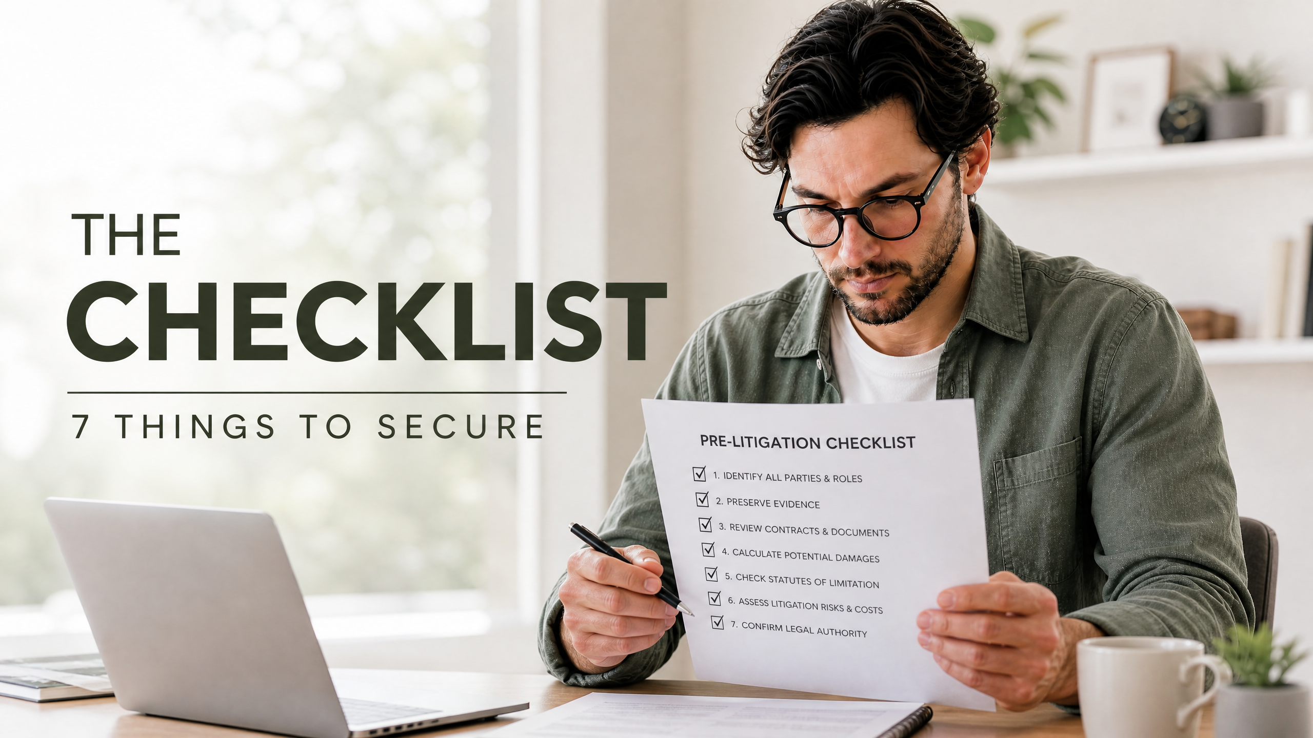 The Pre-Litigation Checklist: 7 Things to Secure Before Telling a Client 'You'll Hear from My Lawyer'