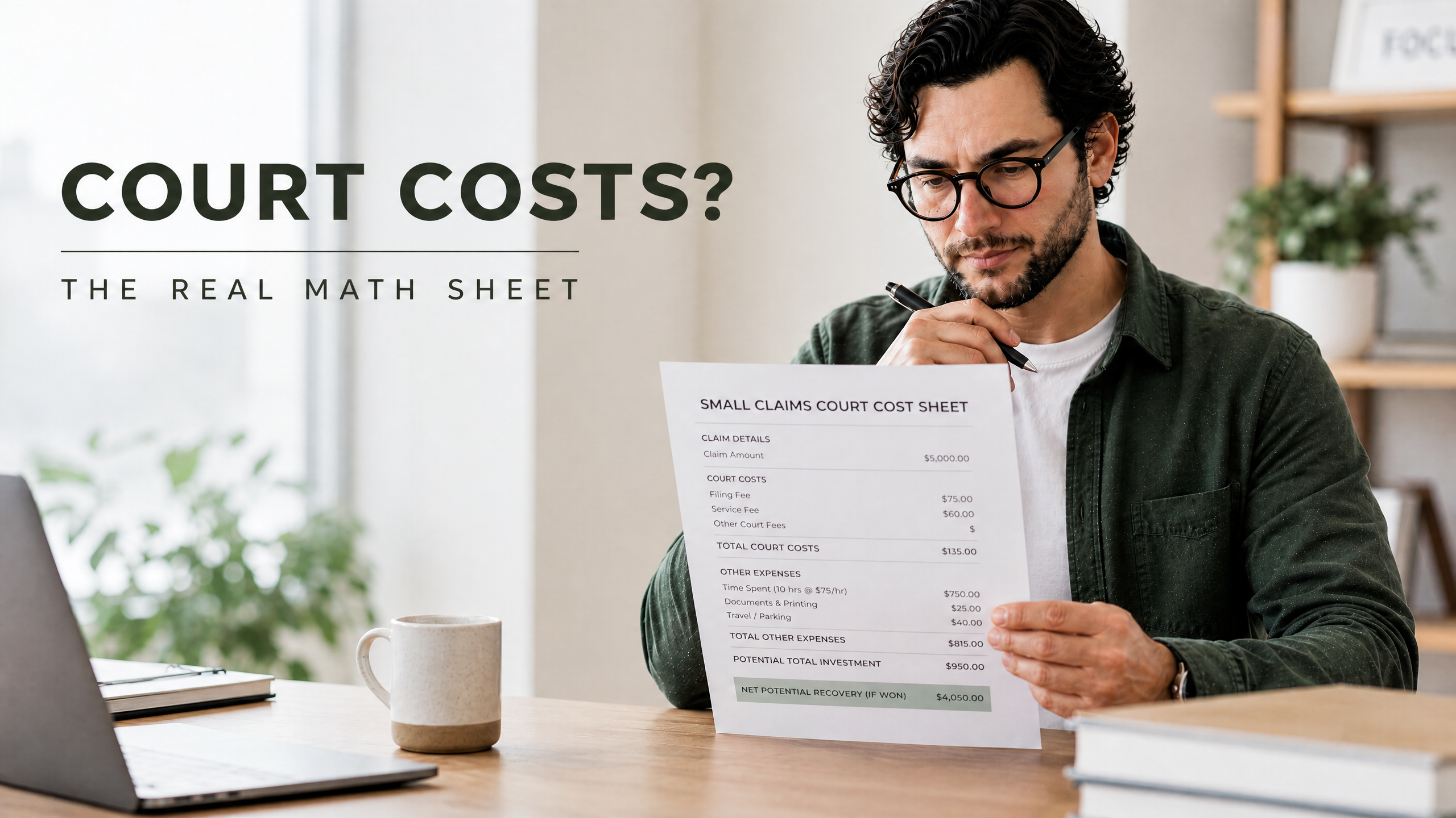 The True Cost of Small Claims Court: A Realistic Line-Item Math Sheet for Freelancers