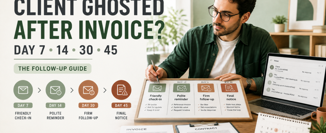 What Should I Do If a Client Ghosts Me After an Invoice? Day 7, 14, 30 & 45 Follow-Up Guide