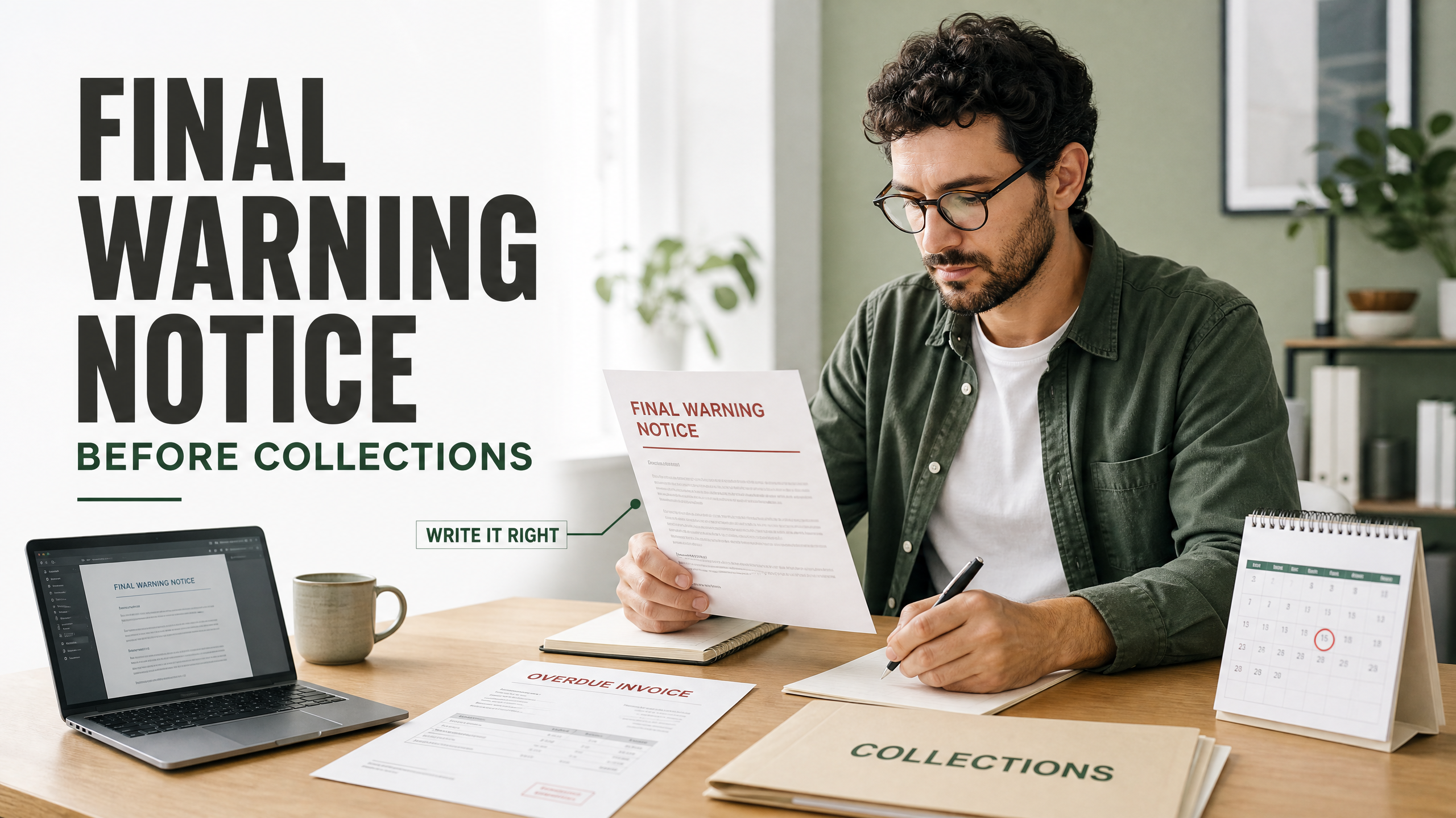 How to Write a Final Warning Notice Before Sending an Unpaid Invoice to Collections