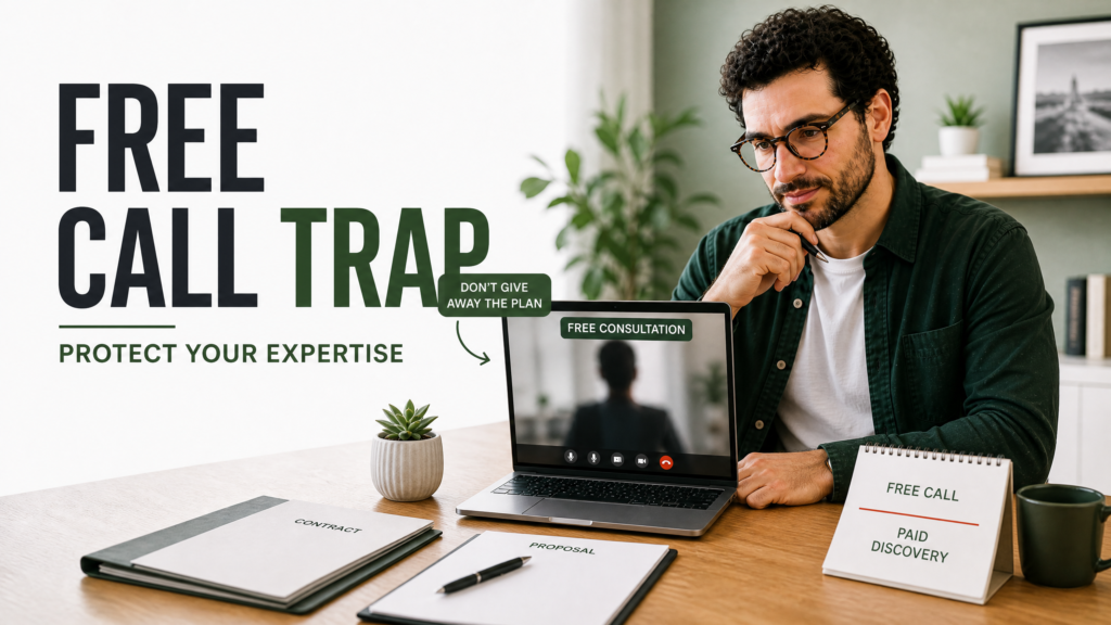 How to Stop Giving Away Free Strategy on Sales Call: A Freelancer’s Guide to Paid Discovery