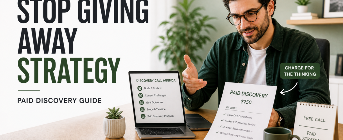 How to Stop Giving Away Free Strategy on Sales Call: A Freelancer’s Guide to Paid Discovery